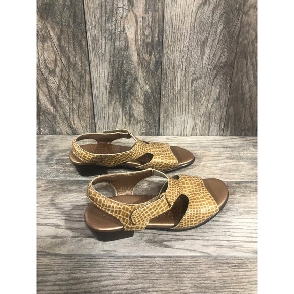 SAS Suntimer Sandal Croc 1in. Heel Open Toe Leather Sandals 7.5N narrow - Picture 2 of 9